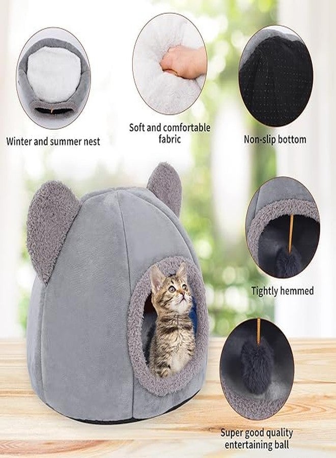AMPLIN Bed Deep Sleep Comfort in Winter Cat Bed Little Mat Basket for Cat's House Products Pets Tent Cozy Cave Cat Beds Indoor || Pack of 1 - Image 4